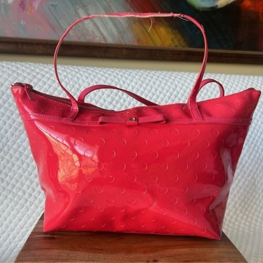 Kate Spade Sophie Red Patent leather tote shoulder bag